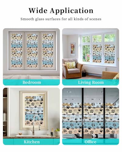 Vinilo decorativo para ventana con pie de perro azul 23.6x59 pulgadas miniatura 7