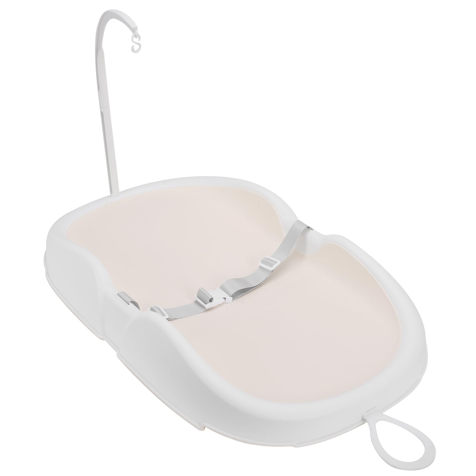 Fafeicy Baby-Wickelstation, Windel-Wickelunterlage, Säuglingspflegetisch mit Faltbarem Design und Sicherheitsgurten für Kindertagesstätten zu Hause (Beige)
