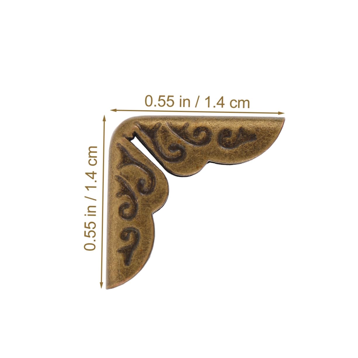 Uonlytech 50Pcs Antique Iron Book Corner Protectors Durable Scrapbooking Guards for Albums and Jewelry Boxes Elegant Triangle Cover Present for Friends and Family