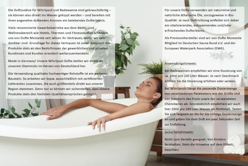 Dufte Momente | Whirlpool Duft 1000ml | Orange - Citrus | mit naturreinen und natürlichen ätherischen Ölen | kein Schaum | vegan und ohne Tierversuche