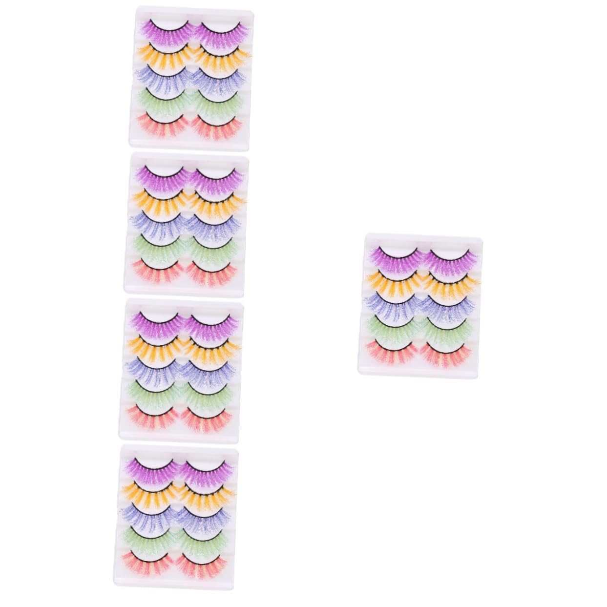 MAGICLULU 25 Paia ciglia finte colorate costumi ciglia artificiali festa 3d pestañas postizas naturales extension ciglia frustata falsa ciglia folte trucco capi di abbigliamento Mancare
