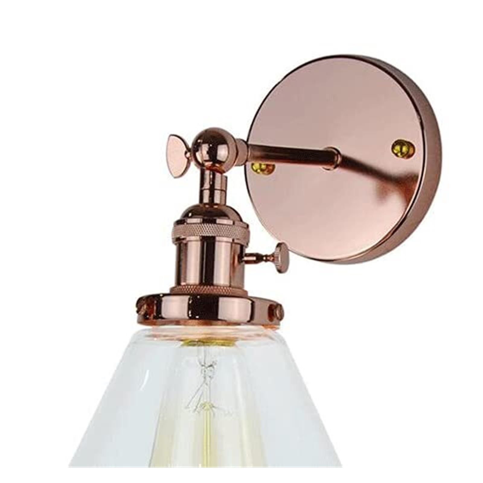 Wandleuchte For Bad/WC, Roségold, 1-flammig, Klarglas, Moderne Badezimmer-/Gäste-/Schlafzimmer-Wandleuchte, Wandleuchte Über Dem Spiegel, Nachttischleuchte