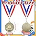 Quelay 60 Pcs Gold Award Medals with Neck Ribbons 2 Inch Winner Medals Awards Bulk Metal Trophy Award Prize Gift for Adult Competitions Education Tournaments Event