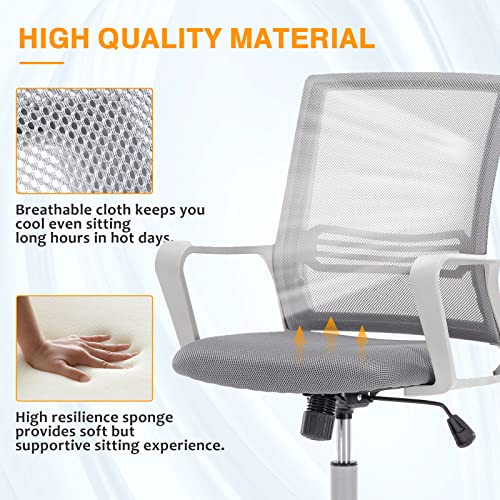 Olixis OF-839F-GY Office Mesh Chair, Grey thumb #4
