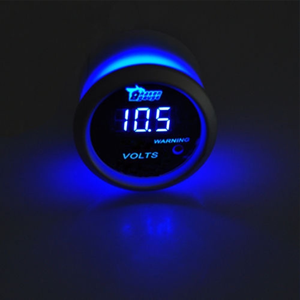 E Support Strumenti Auto Manometro Tensione Volt Display Digitale di 52mm Automobile Indicatore Voltage Luminoso Led Luce Blu