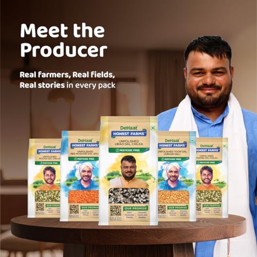 Image of DeHaat Honest Farms Pesticide Free Unpolished Urad Dal Chilka 1 KG (Pack of 3)