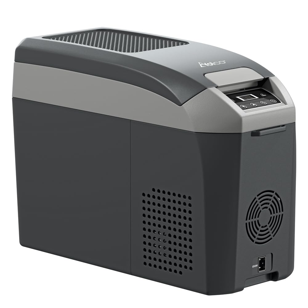 Yolco ARC18 lodówka podróżna z kompresorem, 16 l, 12 V, 24 V, 230 V, elektryczna, przenośna, kempingowa, mini zamrażarka, od -18°C do +10°C, cicha lodówka chłodząca z funkcją turbo, do samochodu