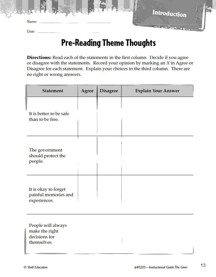 Image of The Giver: An Instructional Guide for Literature - Novel Study Guide for 4th-8th Grade Literature with Close Reading and Writing Activities (Great Works Classroom Resource
