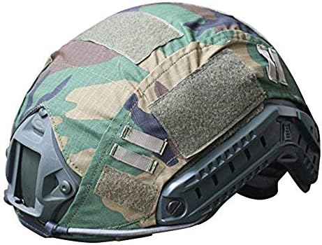 H World Shopping Outdoor Airsoft Paintball Tactical Military Gear Combat Fast Helmet Cover Woodland Camo WLD
