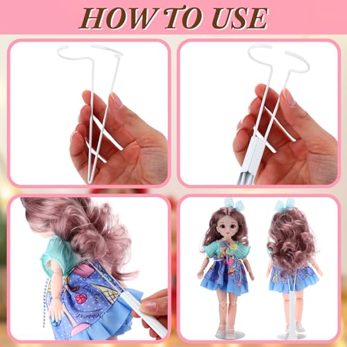 Image of Yaocom 24 Pcs Doll Stands Adjustable Action Figure Stands with Expandable Waist Wire for 8 inch-12 inch Dolls Action Figure(White)