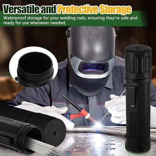 Image of Zonon 4 Pcs Welding Rod Storage Tube 14 Inch Tig Rod Holder, Black