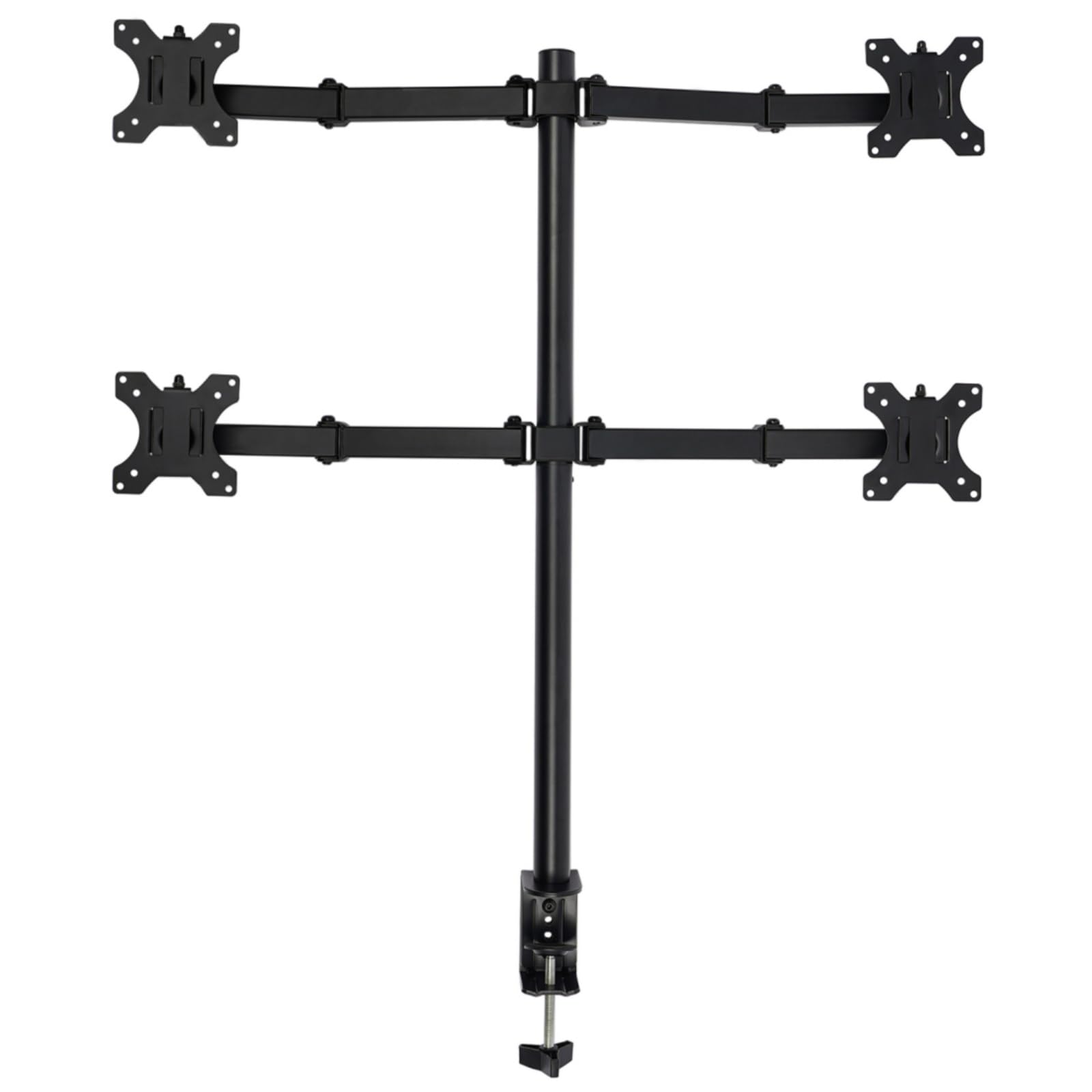 Supporto per monitor da tavolo con 4 monitor – Supporto per monitor con altezza regolabile – Supporto per monitor per 4 monitor tra 10 – 27 pollici – Supporto a 4 schermi ogni braccio può