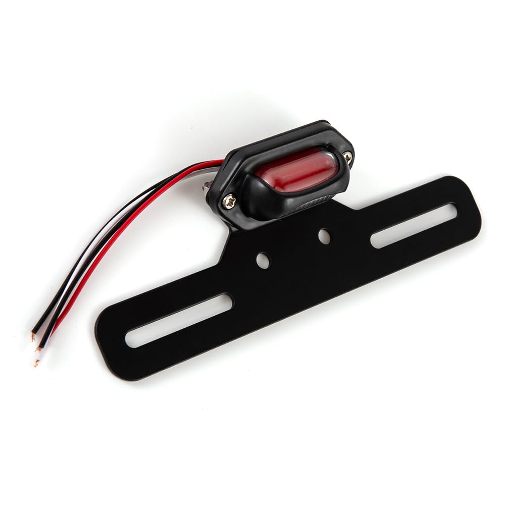 Faro Posteriore Moto con Supporto Fanale Posteriore Moto LED Fanale Stop Omologato E24 Compatibile con Street Cruiser Chopper Cafe Racer