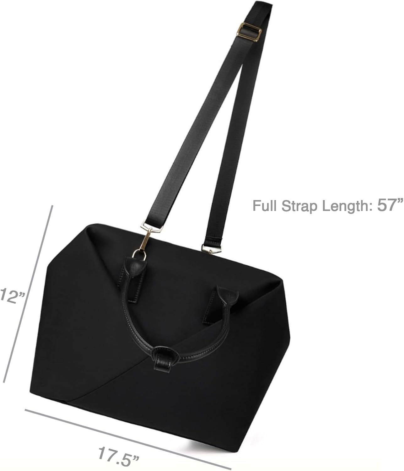 Lux & Nyx Large Origami Tote Bag for Women — 15" Laptop, Trolley Sleeve, Crossbody Strap, Water-Resistant Premium Nylon