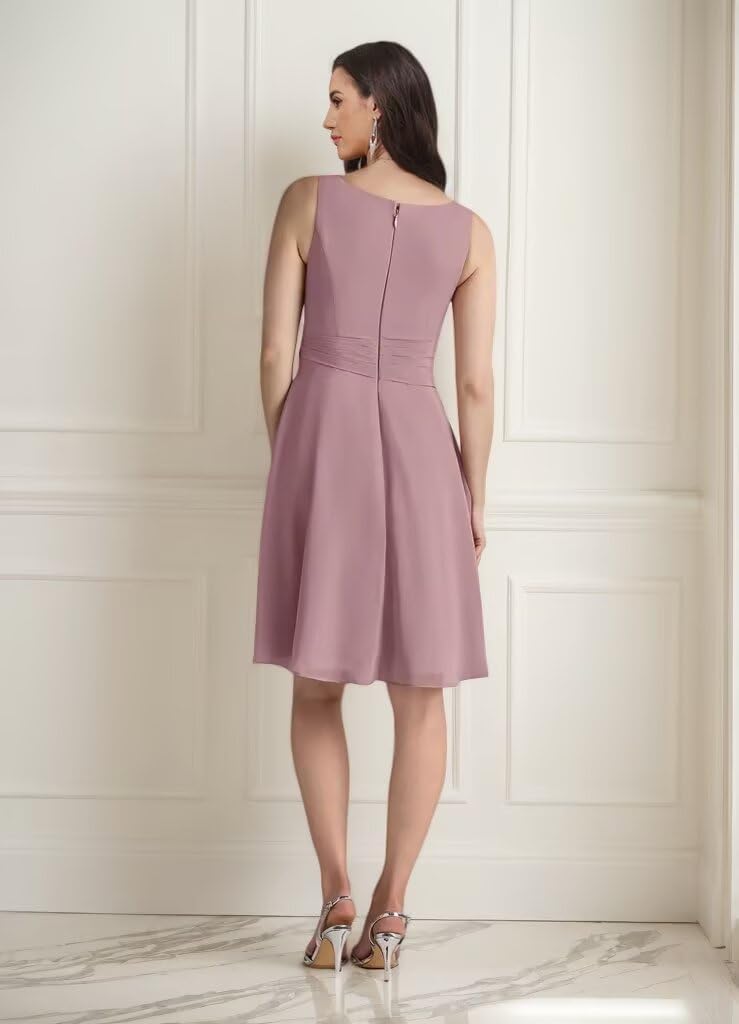 2 Pieces Mother of The Bride Dresses with Jacket Chiffon 3/4 Sleeve Formal Evening Gowns - Image 5