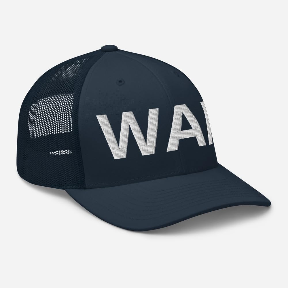 Dustin Poirier Marvin Hagler War Embroidered Trucker Hat - War Hat - Mesh Back Structured Cap