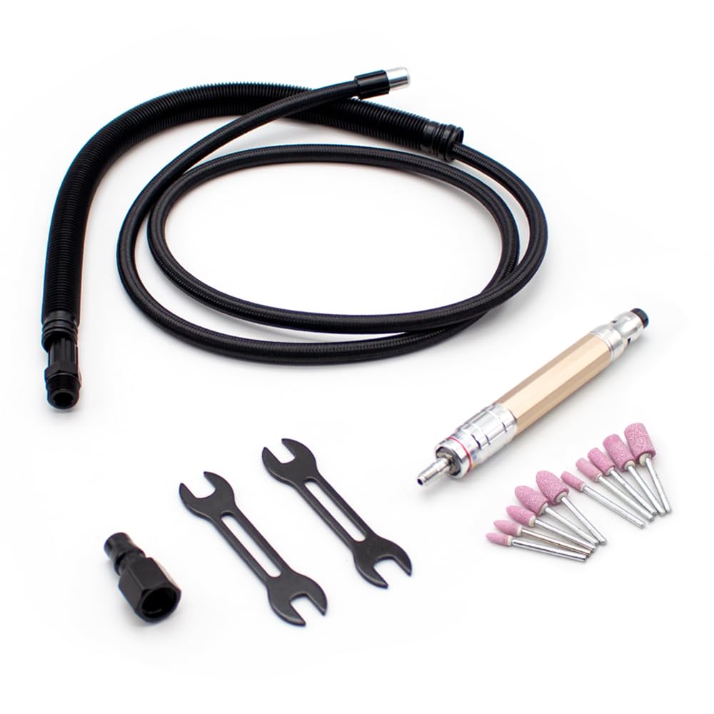 Jieotwice Mini Pneumatic Air Die Grinder Pneumatic Air Grinding Buffing Polishing Burnishing Lapping Machine 70000RPM 3MM