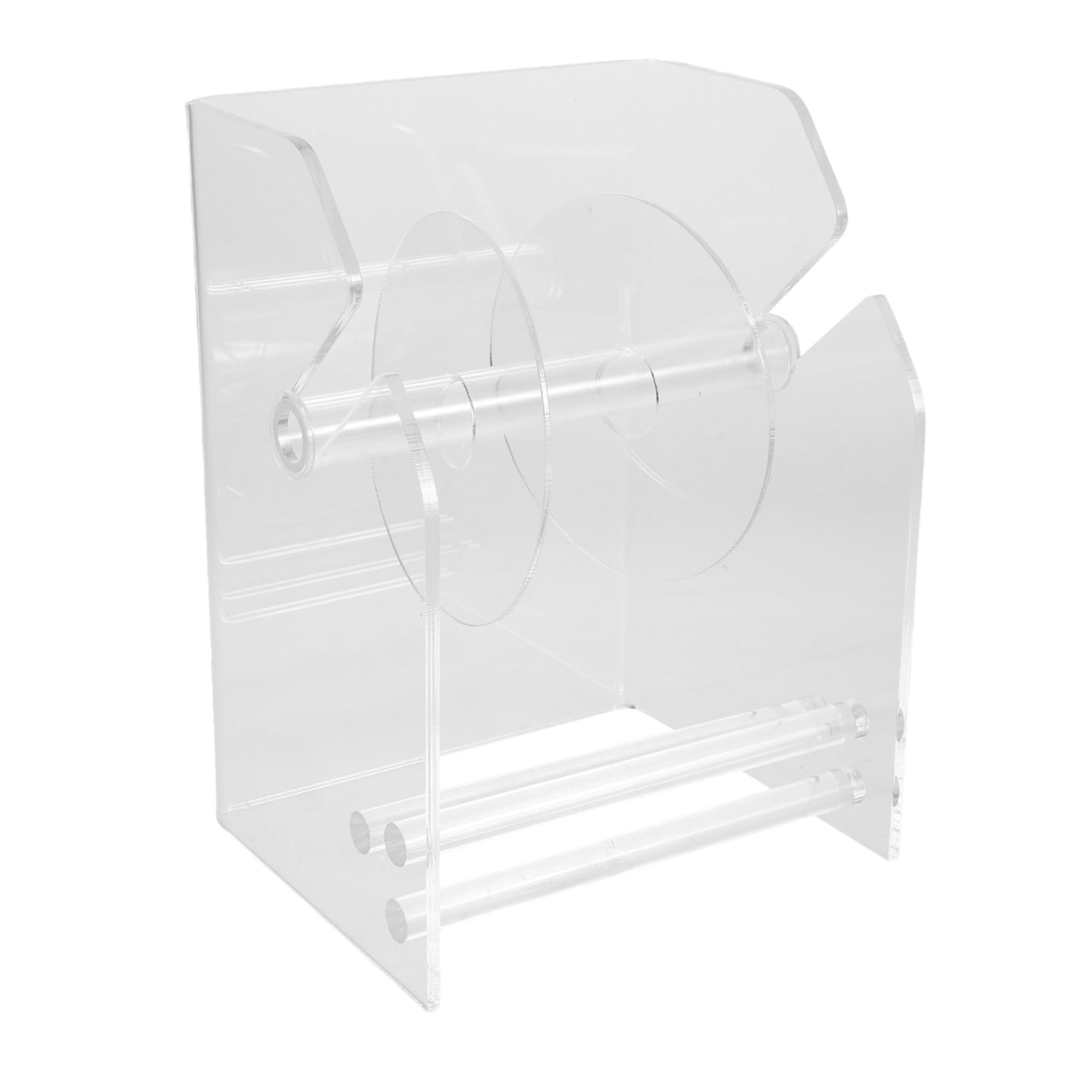 Milisten Einstellbarer Etikettenspender Mit 3 Fächern Acrylständer Für Büro Und Schule Klebeetikettenhalter Kompakter Aufkleber Roll Organizer Für Effiziente Aufbewahrung