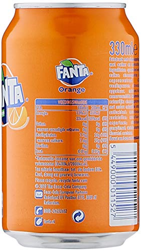European Fanta Orange Soda Case Of Cans 24 X 330 Ml #TOP4
