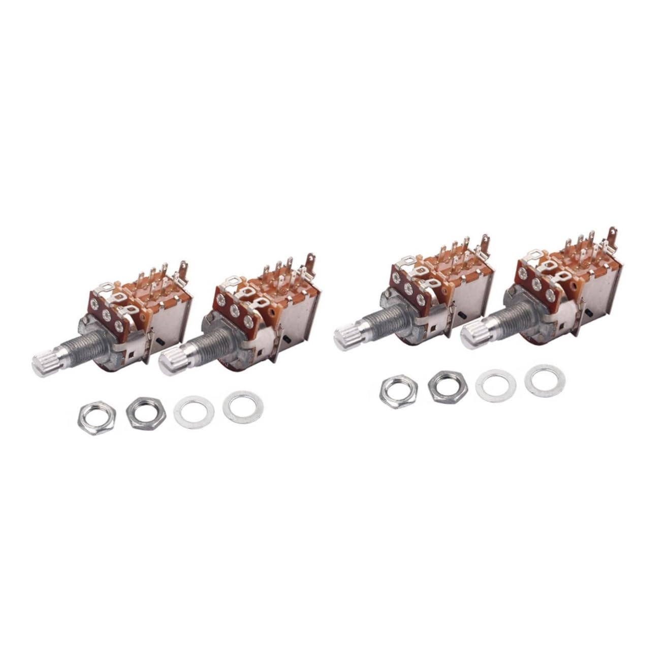 TOYANDONA 4piezas Potenciómetro De Eje Dividido Para Control De Volumen y Tono De Guitarra Eléctrica Reemplazo De Accesorio De Audio