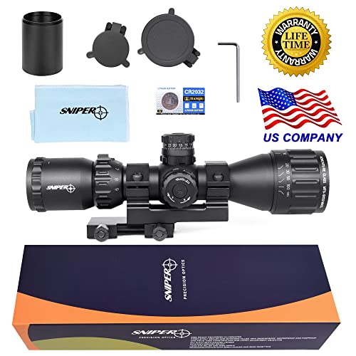 Mt3-9X32 Rifle Scope R/G/B Illuminated Reticle Parallax Adjustment With Scope Mount #TOP3