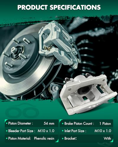 Image of SCITOO 18B4837A Rear Left Disc Brake Caliper w /Bracket Fit for Dodge for Durango 2003,for Dodge for Ram 1500 Van 2003, Single Piston