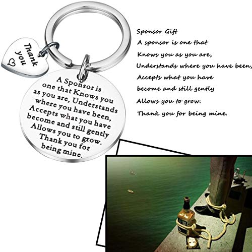 MAOFAED Sponsor Keychain Appreciation Gift AA Addiction Recovery4