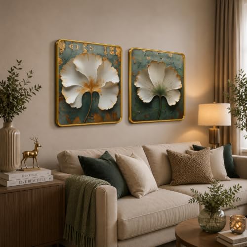Image of RANDOM Premium Square Wall Painting Set of 2, 38 x 38 cm (Premium Painting)