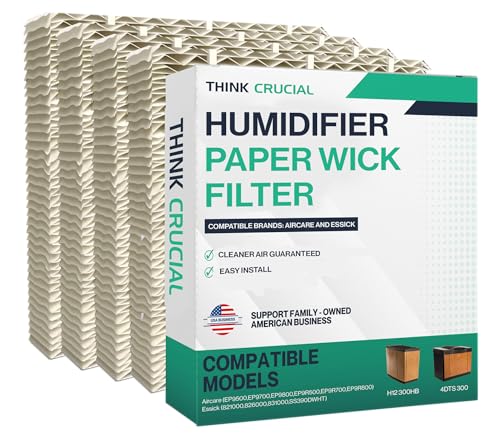 Think Crucial Replacement Humidifier Paper Wick Filters Compatible with Aircare Part # 1043 & Models EP9500,EP9700,EP9800,EP9R500,EP9R700,EP9R800 - Essick: 821000,826000,831000,SS390DWHT (1 Pack)