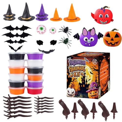 Kits genéricos de pasta de modelado de calabaza para | Conjuntos Decoraciones de Halloween Pasta de modelar | Material de modelado Juguetes educativos Para Kindergarten Y Escuela