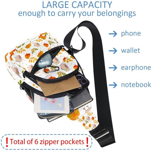 Bolsa de mensajero con correa ajustable y estampado artístico multicolor de 30x18 cm 6
