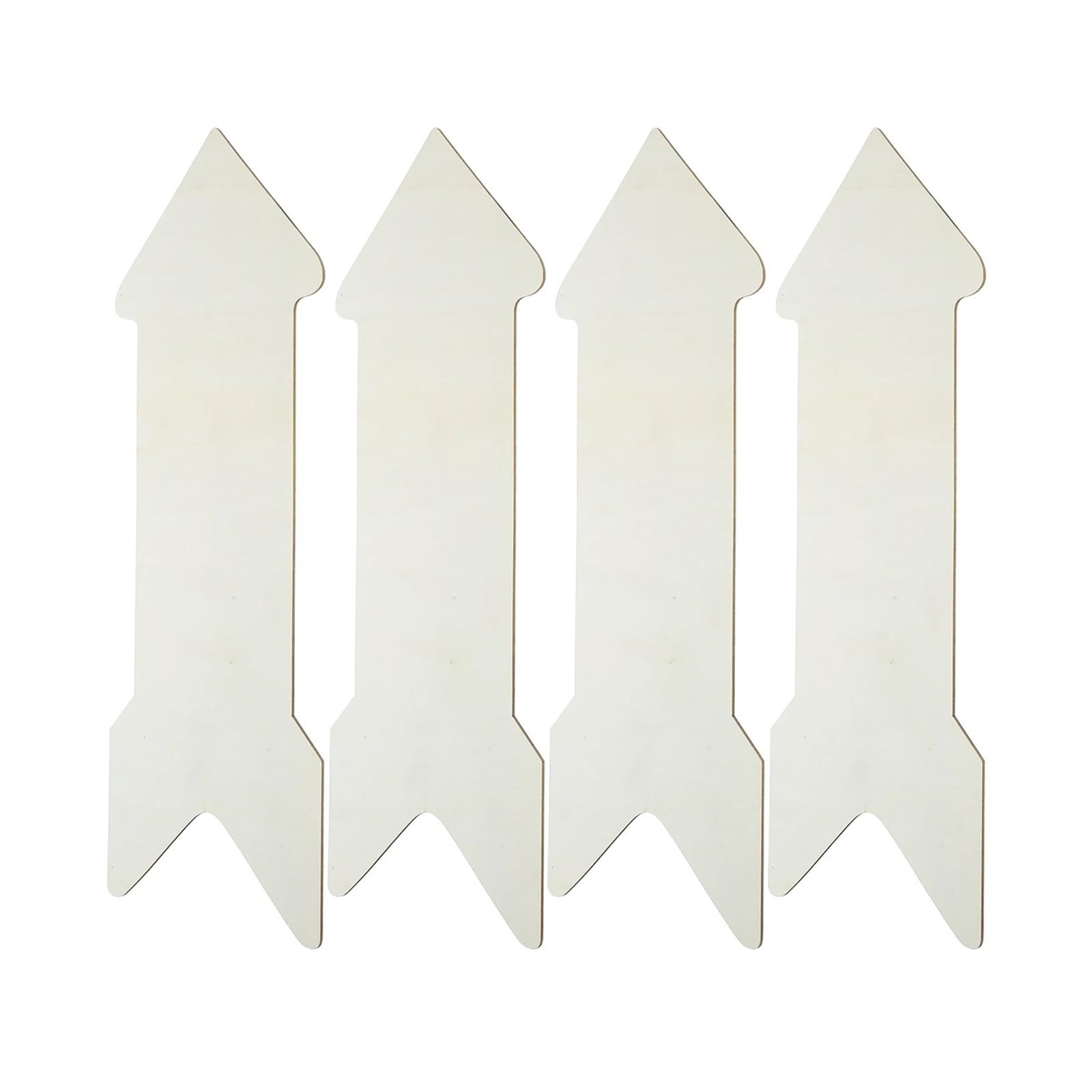 4pcs Unfinished Wood Sign Pieces Blank Wooden Arrow Cutout Diy Paintable Writing Arrows Tag Plaque Garden Restaurant Street