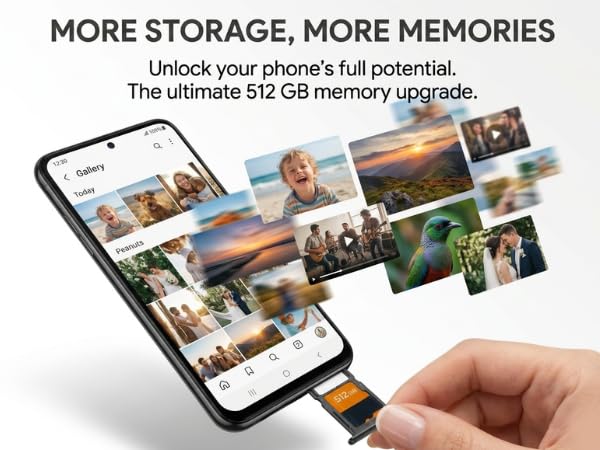 Image of Memory 512GB EP Series A1 / V30 Support Micro SD Card SDXC Android Smartphone and Tablet with 4K App Optimized (512GB)