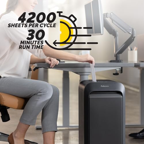 Image of Fellowes Mfg Co. 5015401 Powershred LX220 20 Manual Sheet Capacity Micro-Cut Shredder - Black