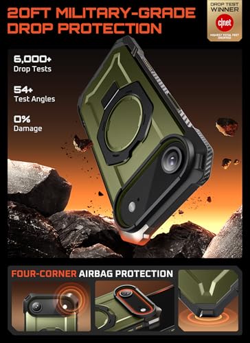 Image of SUPCASE for iPhone Air Case with Stand & Camera Control Button, Green