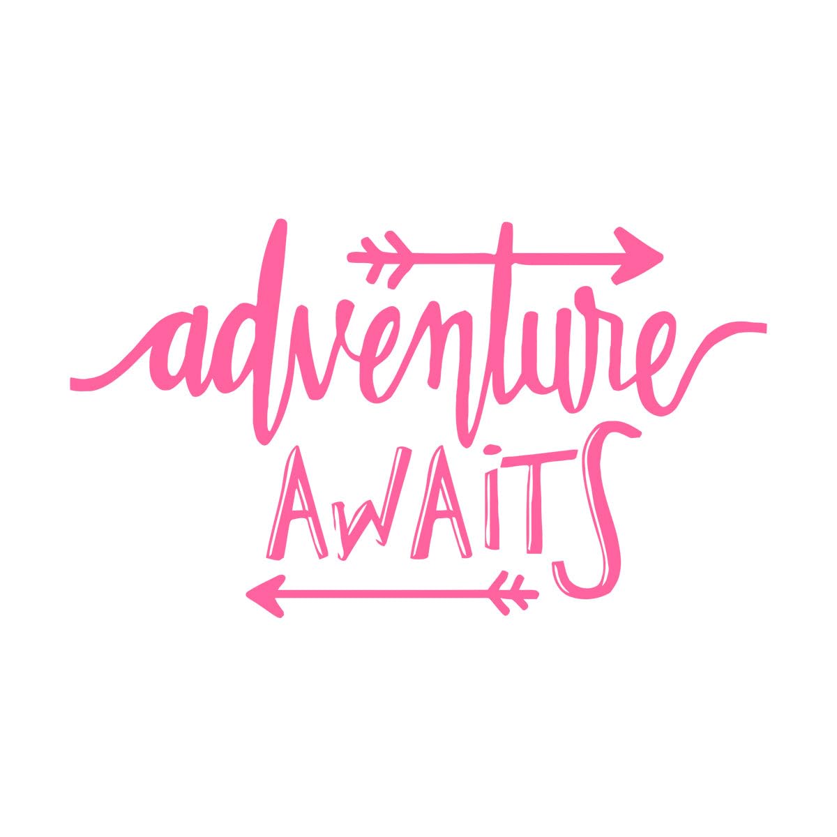 Kids Room Wall Sticker for Nursery Kids Room Adventure Awaits Inspiring Quote Travel Stickers Home Decor Mural Small - 25x42cm