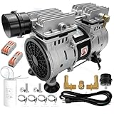 iMeshbean Pond Aerator, 550W Power 5.76CFM for Up to 3 Acre 50', 3/4 HP Compressor Aerator Pump Available Year Round, for Pond and Lake System, Deep Water Oxygenation Circulation