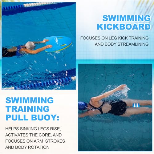 Kit de entrenamiento natación 5 piezas con pull buoy y tabla miniatura 5