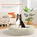 HMTOPE Orthopädisches Hundebett rund Hundekissen Hundesofa Katzenbett Donut Kuscheliges Hundekorb Waschbar, 80 cm Ø, Beige