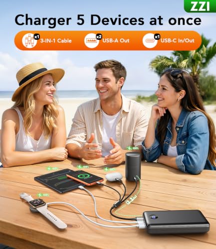 ZZI Portable Charger Power Bank 60000mAh, 22.5W PD Fast-Charge Battery Pack - image 6