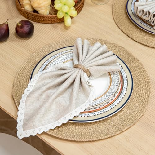 Servilletas de Tela Beige 18x18 Pulgadas Pack x4 miniatura 2