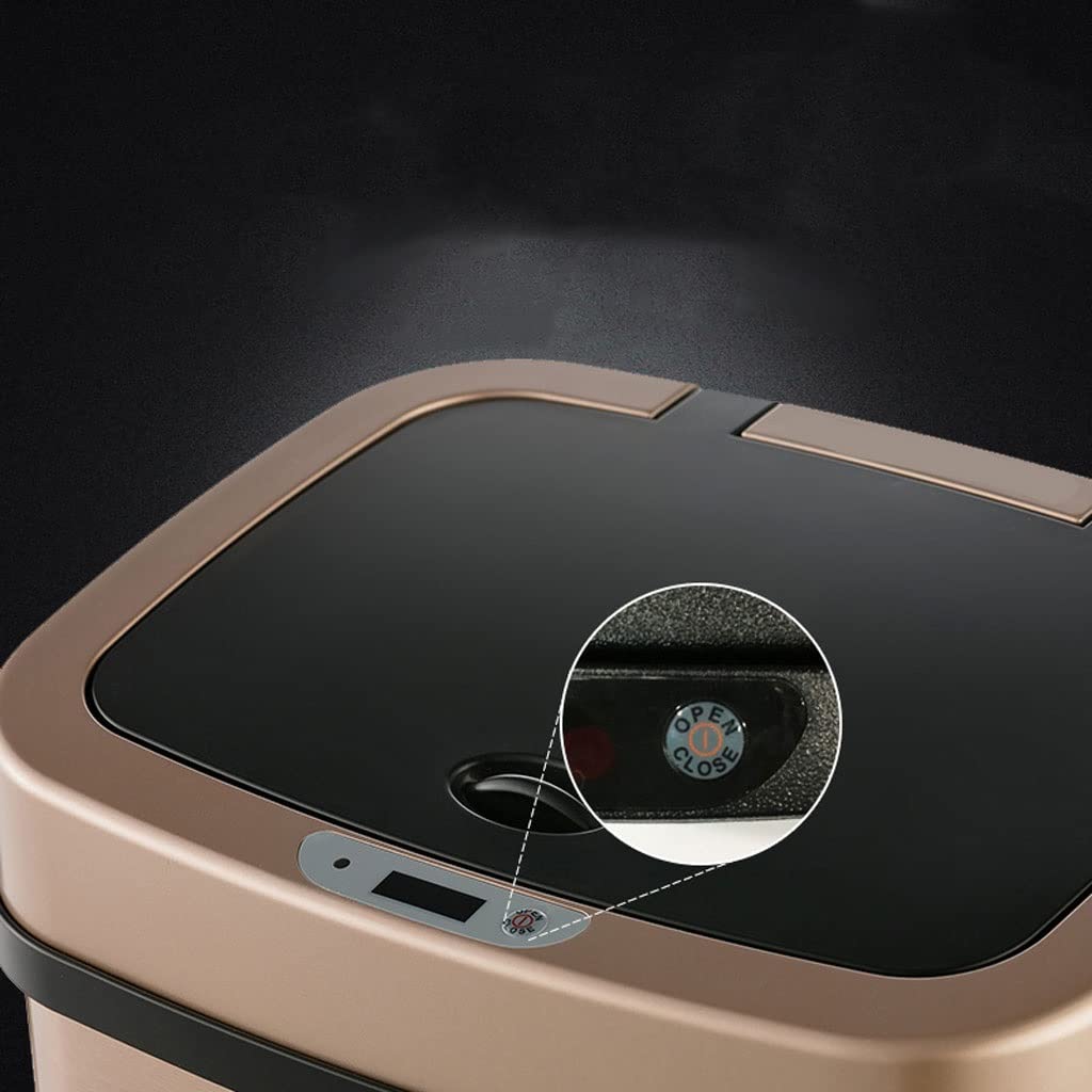 Pattumiera Home Business Office Smart Home Pattumiera Acciaio Inossidabile Induzione Automatica Soggiorno Camera da Letto Ufficio Deposito rifiuti Cucina s