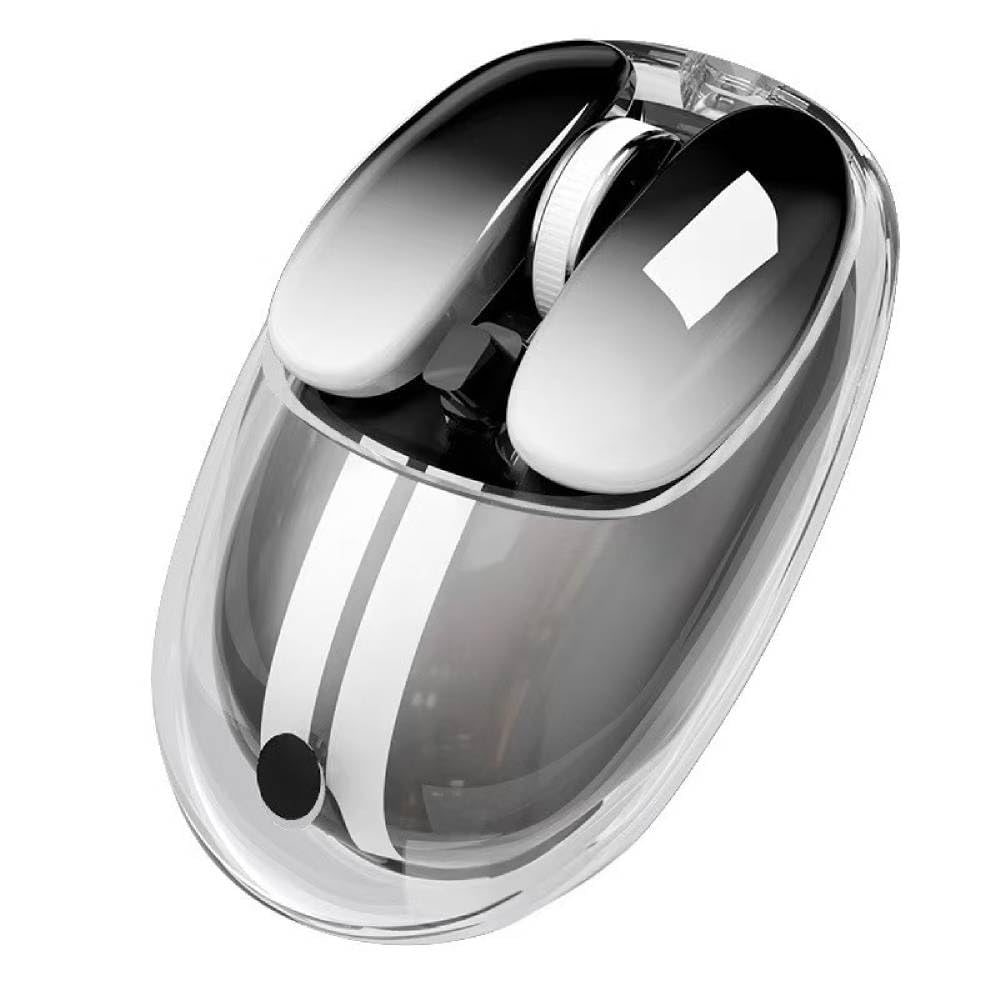 M60 Tri-Mode Wireless Mouse, Transparent Gradient Silent Bluetooth Mouse (Bluetooth 5.0 + 2.4G + Wired), Ergonomic Portable Cute Computer Mouse for Laptop, Desktop, Mac, Windows, Office & Home Use-picture-11