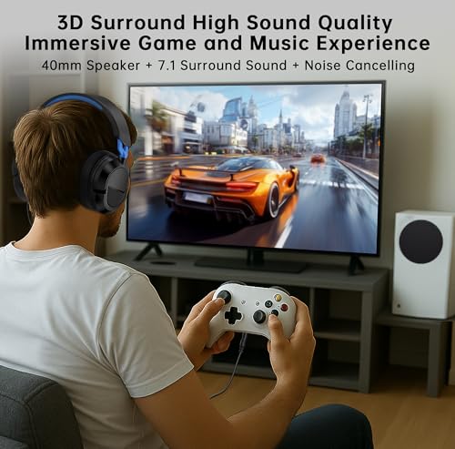 Image of AOC Wired Gaming Headset for PS5, Xbox Series X|S & Xbox One,PC, Clear Mic