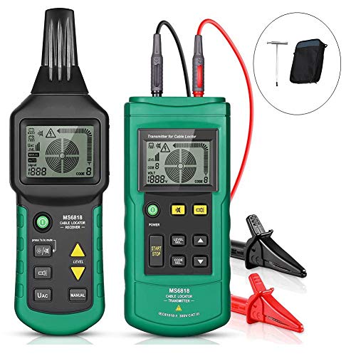 MS6818 Localizzatore Di Cavi, 12 V-400 V AC/DC Wire Tracker Test Cable Localizzatore di Cavi di Rete Metal Pipe Detector Tester Line Tracker Set Completo