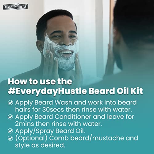 #Everydayhustle Complete Beard Oil Care Kit For Men | Beard Shampoo | Beard Oil | Beard Conditioner | Black And Mixed Men | Limited Edition #TOP3