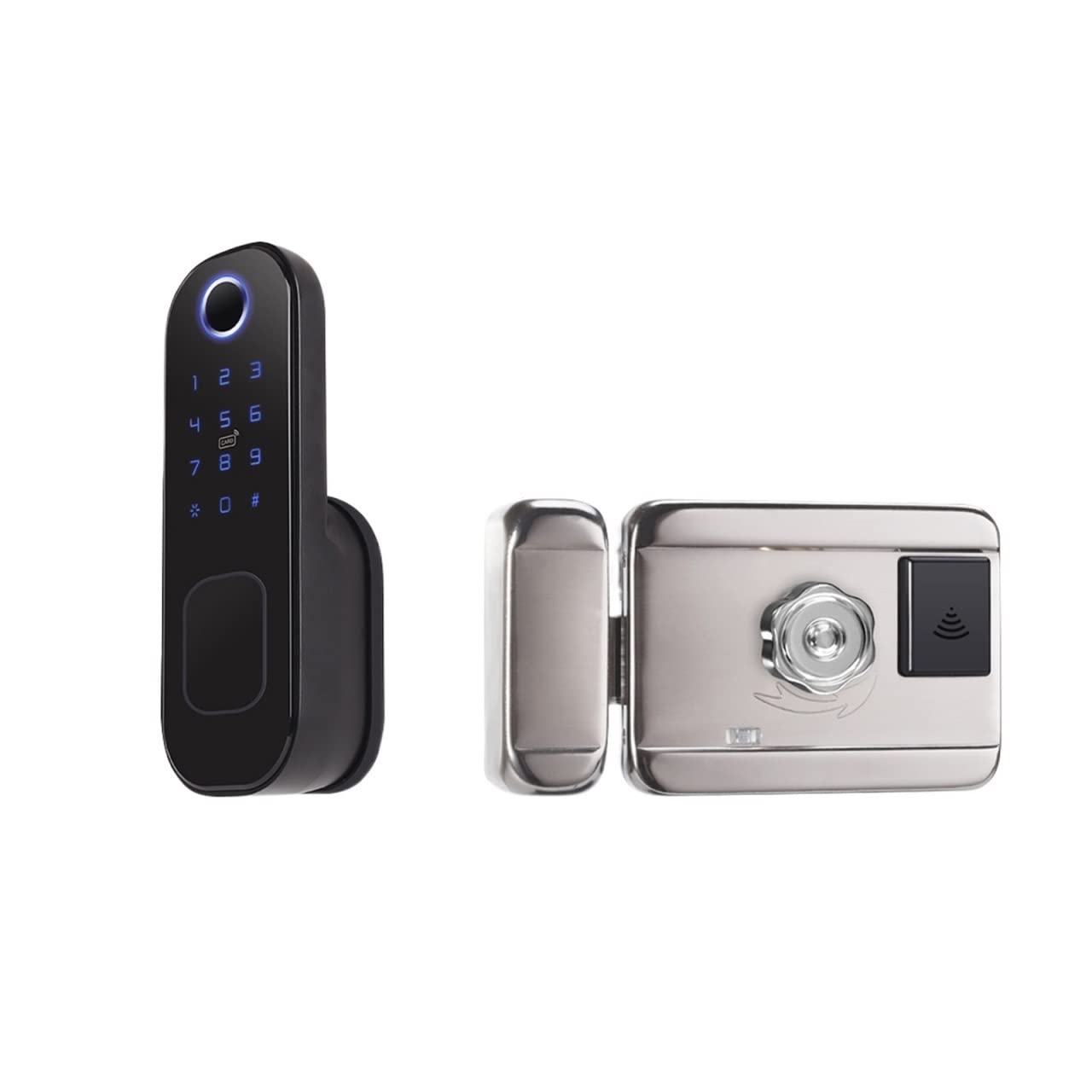 CVFRDD Smart Door Knob, Tuya Smart Lock Door Fingerprint Home Waterproof Digital Password For Hotel Security Keyless Entry Door Handle