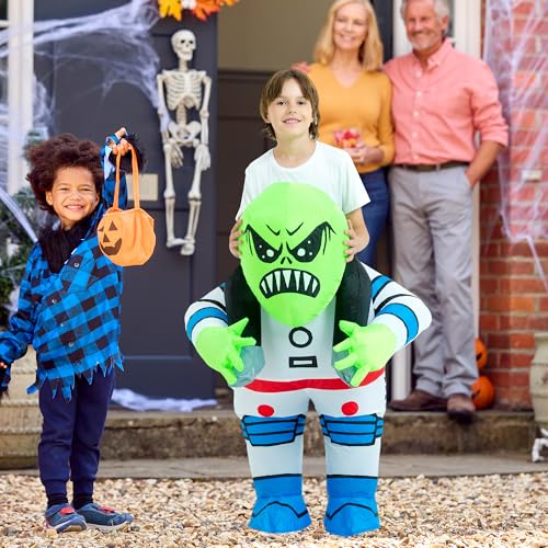 Disfraz inflable Halloween niño y niña alienígena miniatura 2