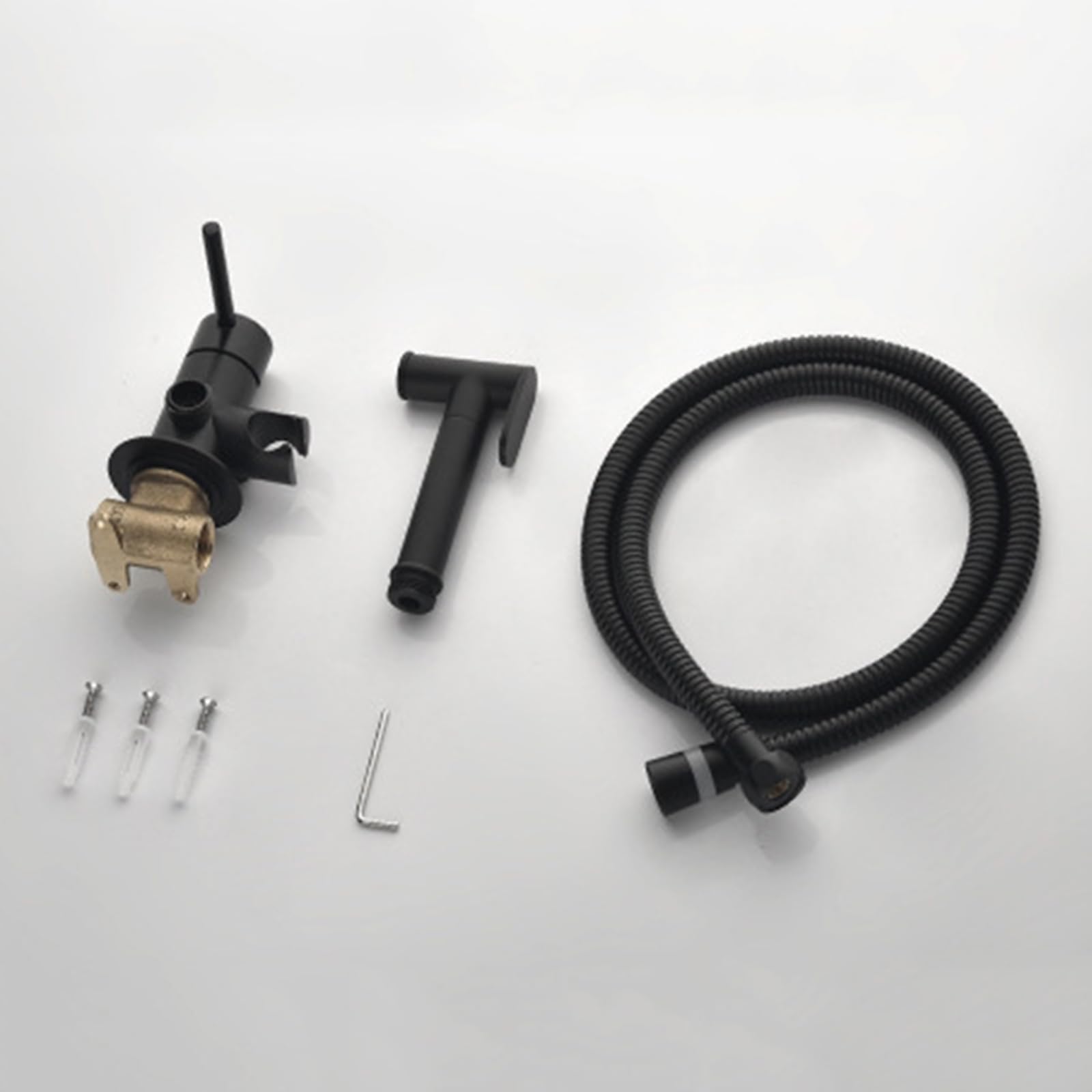 Set Composto da Idroscopino Bidet Portatile Miscelatore per Bidet Tubo Doccia Acqua Calda E Fredda,Spazzolato
