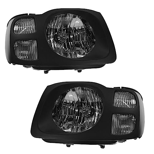 Image of TRQ Headlight Assembly Set NI2502147 NI2503147 Compatible with 2002-2004 Nissan Xterra